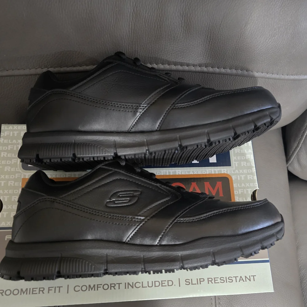 Skechers Women's Black Slip Resistant Shoes - Picture 5 of 6